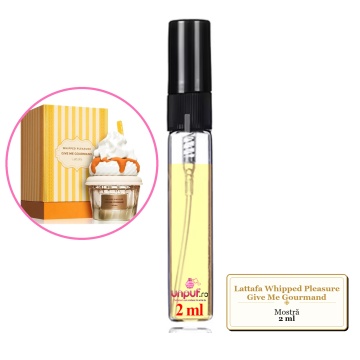 Mostra fiola din Parfumul Lattafa Whipped Pleasure Give Me Gourmand, decant sticla cu pulverizator