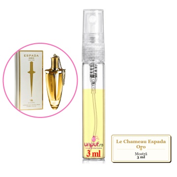 Mostra fiola din Parfumul Le Chameau Espada Oro, decant sticla cu pulverizator - Img 2