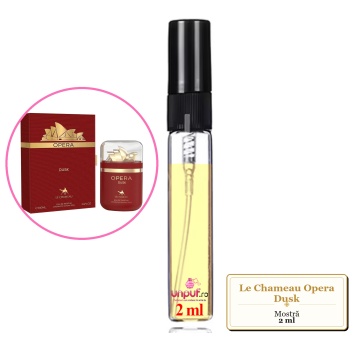 Mostra fiola din Parfumul Le Chameau Opera Dusk, decant sticla cu pulverizator