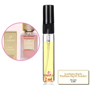 Mostra fiola din Parfumul Lorinna Paris Devil Tender, decant sticla cu pulverizator