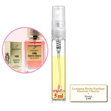 Mostra fiola din Parfumul Lorinna Paris Electric Cherry, decant sticla cu pulverizator - Img 3