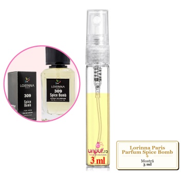 Mostra fiola din Parfumul Lorinna Paris Spice Bomb, decant sticla cu pulverizator - Img 2