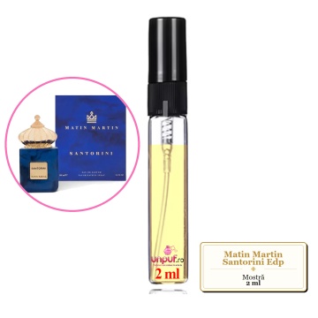 Mostra fiola din Parfumul Matin Martin Santorini Edp, decant sticla cu pulverizator