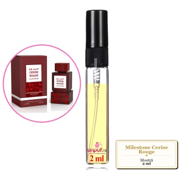 Mostra fiola din Parfumul Milestone Cerise Rouge, decant sticla cu pulverizator