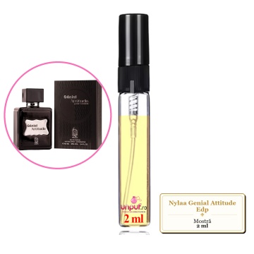 Mostra fiola din Parfumul Nylaa Genial Attitude Edp, decant sticla cu pulverizator