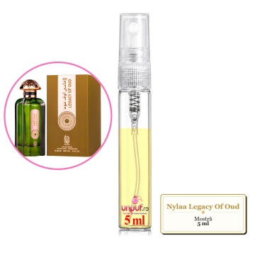 Mostra fiola din Parfumul Nylaa Legacy Of Oud, decant sticla cu pulverizator - Img 4