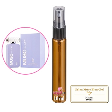 Mostra fiola din Parfumul Nylaa Musc Bleu Ciel Edp, decant sticla cu pulverizator - Img 3