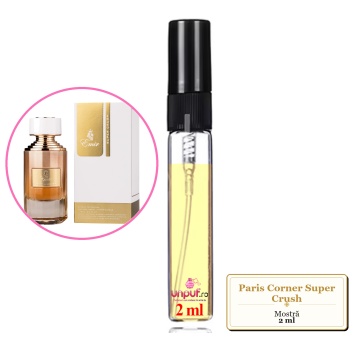 Mostra fiola din Parfumul Paris Corner Super Crush, decant sticla cu pulverizator