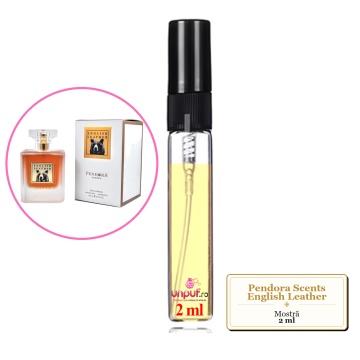 Mostra fiola din Parfumul Pendora Scents English Leather, decant sticla cu pulverizator - Img 1