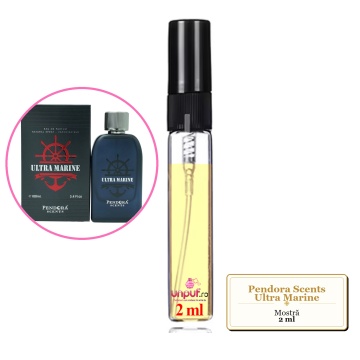 Mostra fiola din Parfumul Pendora Scents Ultra Marine, decant sticla cu pulverizator