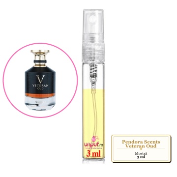 Mostra fiola din Parfumul Pendora Scents Veteran Oud, decant sticla cu pulverizator - Img 2