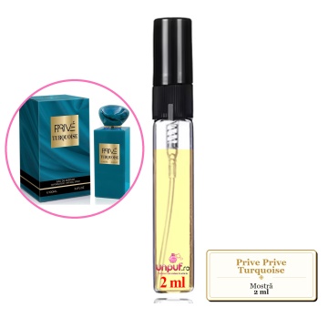 Mostra fiola din Parfumul Prive Prive Turquoise, decant sticla cu pulverizator