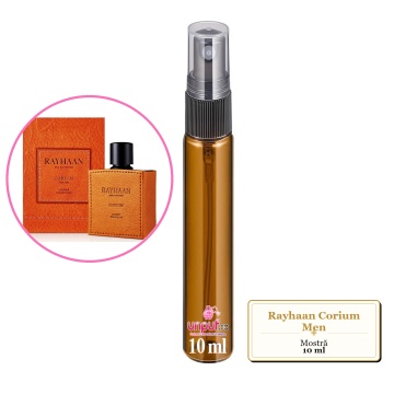 Mostra fiola din Parfumul Rayhaan Corium Men, decant sticla cu pulverizator