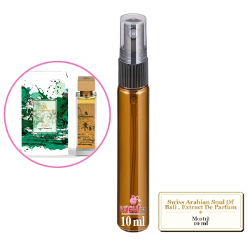Mostra fiola din Parfumul Swiss Arabian Soul Of Bali, Extract De Parfum, decant sticla cu pulverizator