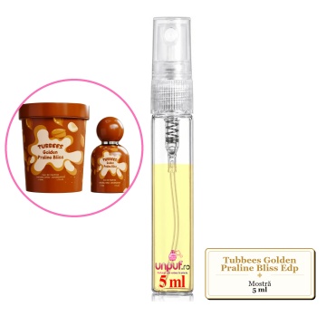 Mostra fiola din Parfumul Tubbees Golden Praline Bliss Edp, decant sticla cu pulverizator - Img 4