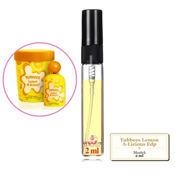 Mostra fiola din Parfumul Tubbees Lemon A-Licious Edp, decant sticla cu pulverizator