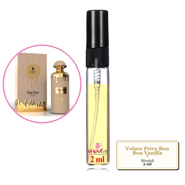 Mostra fiola din Parfumul Volare Prive Bon Bon Vanilla, decant sticla cu pulverizator