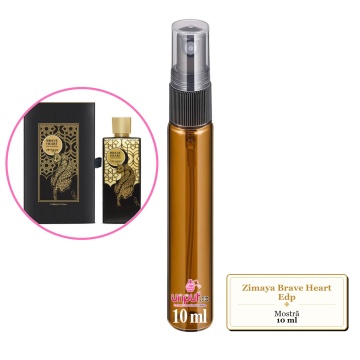 Mostra fiola din Parfumul Zimaya Brave Heart Edp, decant sticla cu pulverizator