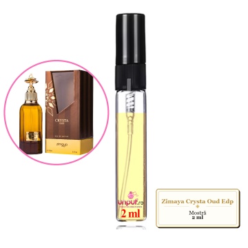 Mostra fiola din Parfumul Zimaya Crysta Oud Edp, decant sticla cu pulverizator - Img 2