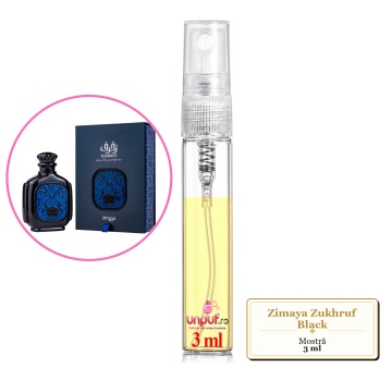 Mostra fiola din Parfumul Zimaya Zukhruf Black, decant sticla cu pulverizator - Img 3