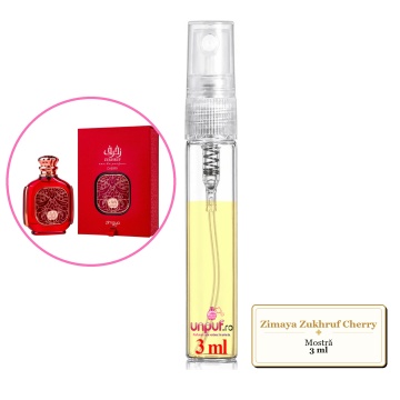 Mostra fiola din Parfumul Zimaya Zukhruf Cherry, decant sticla cu pulverizator - Img 2