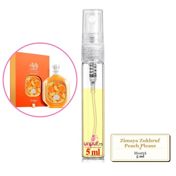 Mostra fiola din Parfumul Zimaya Zukhruf Peach Please, decant sticla cu pulverizator - Img 4