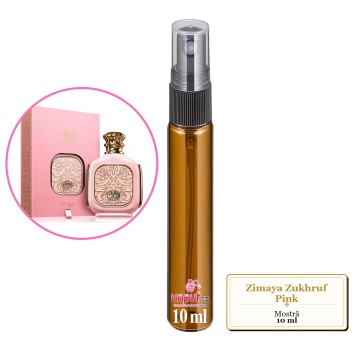 Mostra fiola din Parfumul Zimaya Zukhruf Pink, decant sticla cu pulverizator