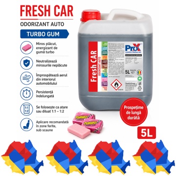 Odorizant auto PRO X Fresh CAR Turbo Gum – 5 L