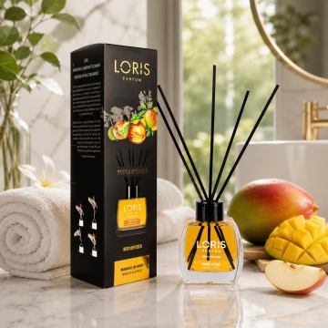Odorizant de Cameră cu Bețișoare Parfumate Loris Mango și Măr, 120 ml, Esență Fructată, Miros Plăcut și Persistent - Img 4