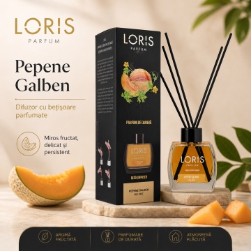 Odorizant de Cameră cu Bețișoare Parfumate Loris Parfum Pepene Galben, 120 ml, Esență Fructată, Miros Plăcut și Persistent - Img 7