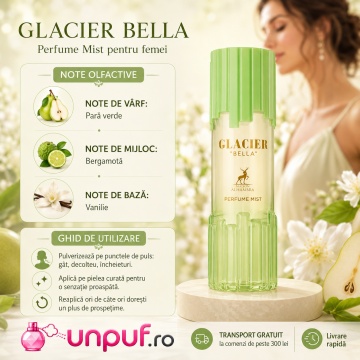 Parfum Alhambra Glacier Bella Body Mist 250 ml ,arăbesc , Damă - Img 9