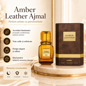 Parfum Arăbesc Ajmal Amber Leather Eau De Parfum 100 ml, Damă, edp - Img 3