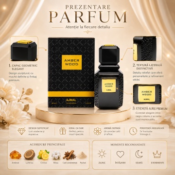 Parfum Arăbesc Ajmal Amber Wood 50 ml, Damă, edp - Img 3