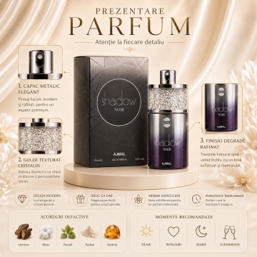 Parfum Arăbesc Ajmal Shadow Noir 75 ml, Bărbat, edp - Img 3