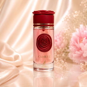 Parfum Arăbesc Alhambra Camille 100 ml, Apă de Parfum Damă, Inspirat Midnight Rose, Aromă Floral Fructată Feminină cu Bergamotă, Fructe Delicate, Pară, Bujor, Flori Albe, Iasomie, Trandafir, Lemn Alb, Mosc și Vanilie - Img 2