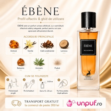Parfum Arăbesc Alhambra Ébène Maison Alhambra 90 ml, Apă de Parfum Bărbați, Aromă Lemnos Aromată, Profil Ambrat Vanilat - Img 9