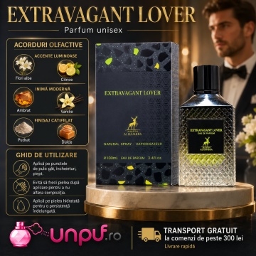 Parfum Arăbesc Alhambra Extravagant Lover Maison Alhambra 100 ml, Apă de Parfum Unisex, Damă și Bărbat, Aromă Oriental Modernă, Inspirat Green Stravaganza - Img 9