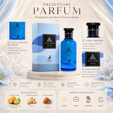 Parfum Arăbesc Alhambra Jean Lowe Azure Maison Alhambra 100 ml, Apă de Parfum Unisex, Damă și Bărbat, Aromă Acvatic Proaspătă, Inspirat Afternoon Swim - Img 3