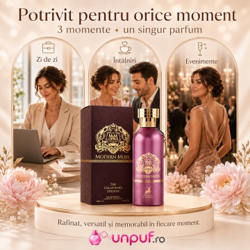 Parfum Arăbesc Alhambra Modern Musk Maison Alhambra 100 ml, Apă de Parfum Unisex, Damă și Bărbat, Aromă Mosc Floral Curat, Inspirat Morning Muscs - Img 6