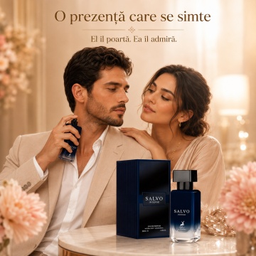 Parfum Arăbesc Alhambra Salvo Intense 30 ml, Apă de Parfum Bărbați, Maison Alhambra, Inspirat Sauvage, Aromă Aromatic Proaspătă Fresh cu Note Citrice, Bergamotă, Piper, Patchouli, Geranium, Lavandă, Ambroxan, Cedru și Labdanum - Img 5