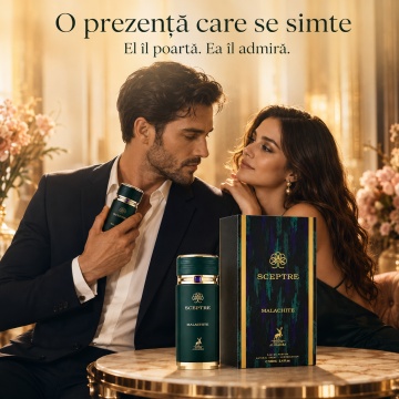 Parfum Arăbesc Alhambra Sceptre Malachite 100 ml, Apă de Parfum Unisex, Damă și Bărbat, Maison Alhambra, Inspirat God of Fire, Aromă Oriental Modernă Fresh Fructată cu Note Fructate, Bergamotă, Condimente, Iasomie, Trandafir, Note Lemnoase, Cedru, Ambră, - Img 5