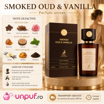 Parfum Arăbesc Alhambra Smoked Oud & Vanilla Maison Alhambra 100 ml, Apă de Parfum Unisex, Damă și Bărbat, Aromă Oriental Vanilată, Inspirat Vanille Fatale - Img 9