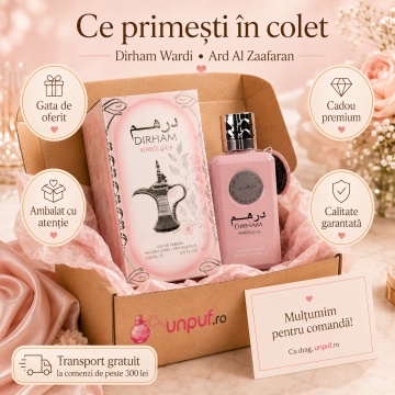 Parfum Arăbesc Ard Al Zaafaran Dirham Wardi 100 ml, Apă de Parfum Damă, Inspirat La Vie Est Belle L'Absolu, Aromă Oriental Arabescă Floral Pudrată cu Bergamotă, Șofran, Trandafir, Oud, Mosc, Ambră și Vanilie - Img 4