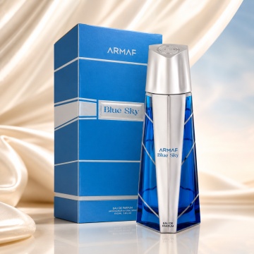 Parfum Arăbesc Armaf Blue Sky 105 ml, Apă de Parfum Unisex Damă și Bărbat, Aromă Fresh Fructată Citrică cu Ananas, Bergamotă, Măr, Vanilie, Ambroxan și Note Lemnoase