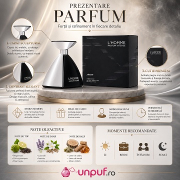 Parfum Arăbesc Armaf L Homme Parfum Intense 100 ml, Apă de Parfum Unisex Damă și Bărbat, Aromă Elegantă Aromatic Lemnoasă Inspirată de Dior Homme Intense - Img 3