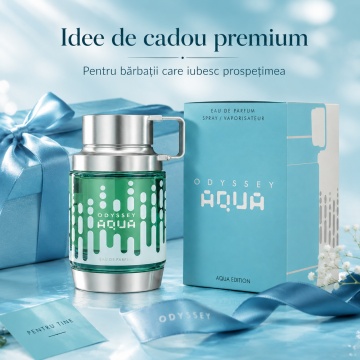 Parfum Arăbesc Armaf Odyssey Aqua 100 ml, Apă de Parfum Bărbat, Aromă Acvatic Aromatică Fresh cu Grapefruit, Note Marine, Bergamotă, Lavandă, Rozmarin, Salvie, Cedru, Ambroxan și Mosc - Img 6