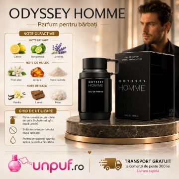 Parfum Arăbesc Armaf Odyssey Pour Homme 100 ml, Apă de Parfum Bărbat, Aromă Oriental Ambrată, Caldă, Condimentată și Sofisticată Inspirată de Noir Extreme - Img 9