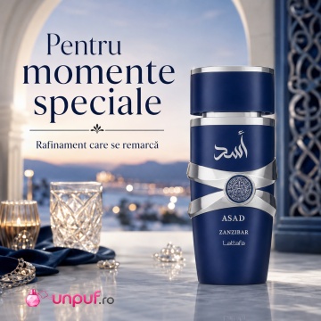 Parfum Arăbesc Asad Zanzibar Lattafa 100 ml, Apă de Parfum Bărbați, Inspirat Le Beau Jean Paul Gaultier, Aromă Floral Gurmandă cu Lavandă, Piper Negru, Iris, Nucă de Cocos, Sare, Tămâie și Vanilie - Img 7