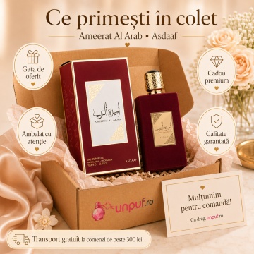 Parfum Arăbesc Asdaaf Ameerat Al Arab 100 ml, Apă de Parfum Damă, Aromă Oriental Florală cu Măr, Portocală, Struguri, Iasomie, Trandafir, Mosc Alb, Ambră și Tonka - Img 4