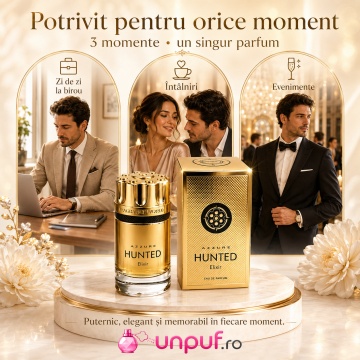 Parfum Arăbesc Azzure Hunted Elixir 100 ml, Apă de Parfum Bărbat, Aromă Aromatic Condimentată Intensă, Elegantă, Puternică și Masculină, Inspirată de Azzaro Forever Wanted Elixir - Img 6